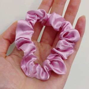 ✨FREE ADD ON✨ Pink Satin Hair Scrunchie